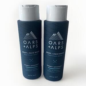 2pk Oars + Alps Men's Moisturizing Body and Face Wash 13.5 oz Fresh Ocean Splash